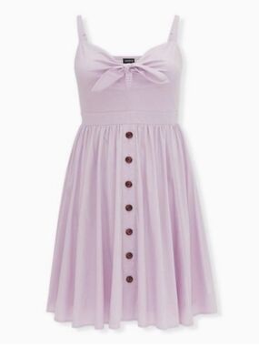 torrid Lilac Bow-Front Button-Down Sundress